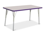 Berries® Rectangle Activity Table - 24" X 48", A-height - Freckled Gray/Purple/Gray