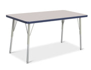 Berries® Rectangle Activity Table - 24" X 48", A-height - Freckled Gray/Navy/Gray