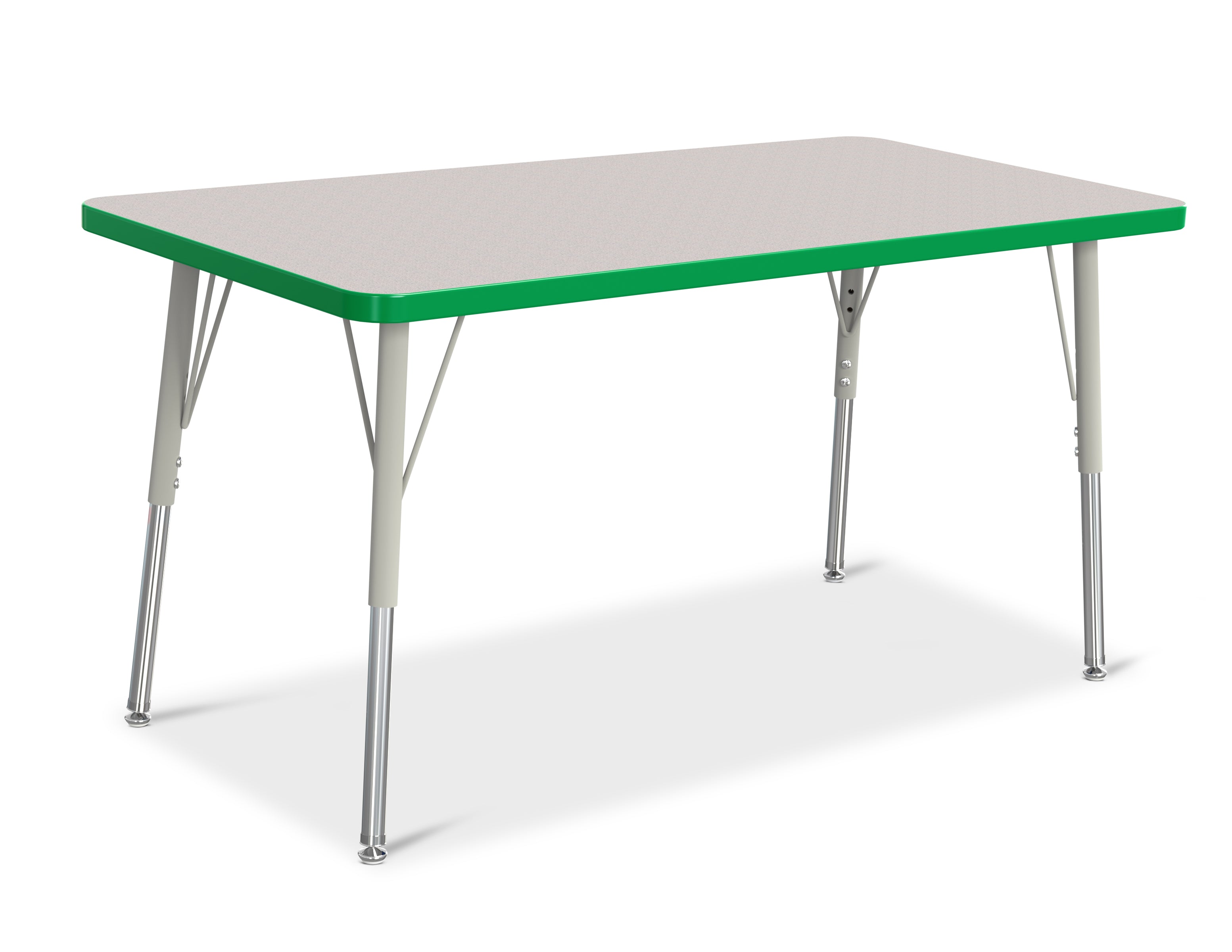 Berries® Rectangle Activity Table - 24" X 48", A-height - Freckled Gray/Purple/Gray