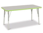 Berries® Rectangle Activity Table - 24" X 48", A-height - Freckled Gray/Coastal Blue/Gray