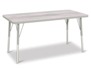 Berries® Rectangle Activity Table - 24" X 48", A-height - Driftwood Gray/Gray/Gray