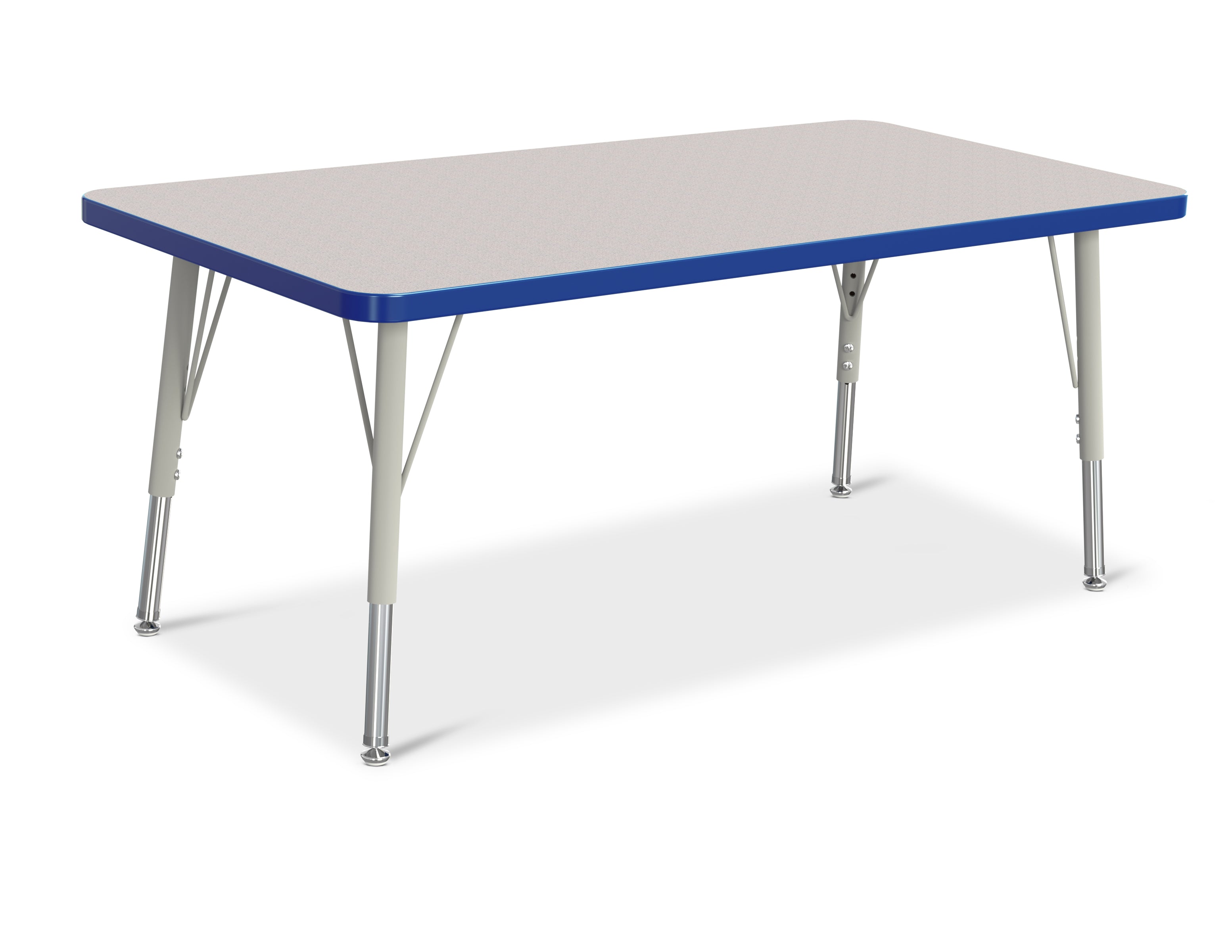 Berries® Rectangle Activity Table - 24" X 48", E-height - Freckled Gray/Blue/Gray