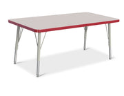 Berries® Rectangle Activity Table - 24" X 48", E-height - Freckled Gray/Red/Gray