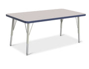 Berries® Rectangle Activity Table - 24" X 48", E-height - Freckled Gray/Navy/Gray