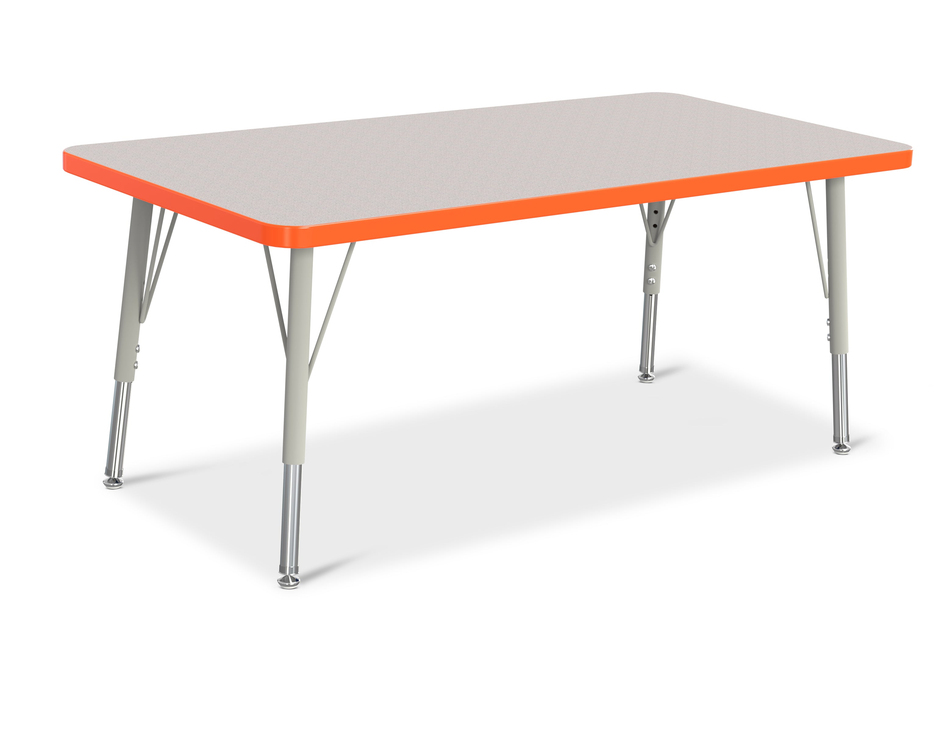 Berries® Rectangle Activity Table - 24" X 48", Mobile - Freckled Gray/Purple/Gray