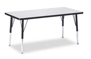 Berries® Rectangle Activity Table - 24" X 48", E-height - Freckled Gray/Black/Black