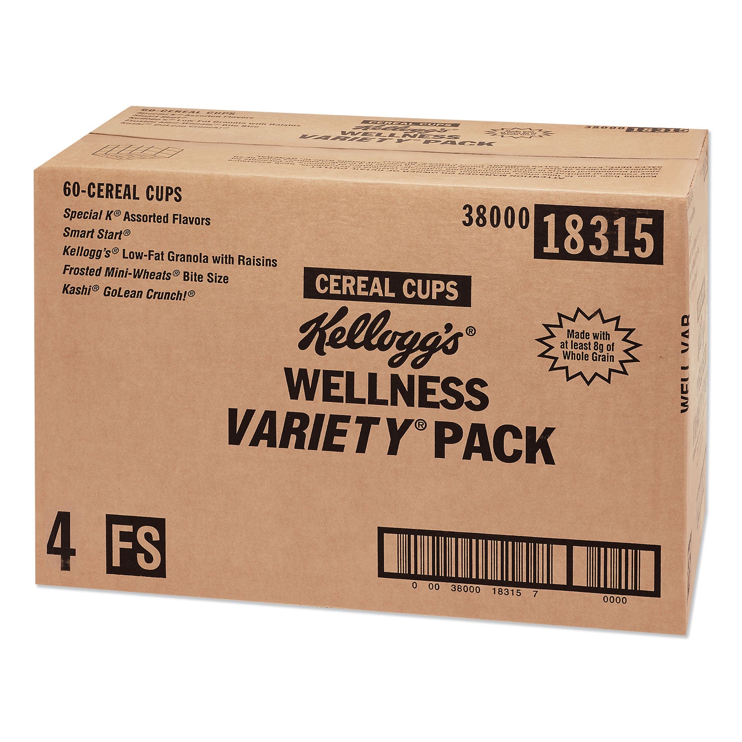 Breakfast Cereal - Single Serve, Classic Wellness Assortment, 2.2 Oz Cup, 60/carton