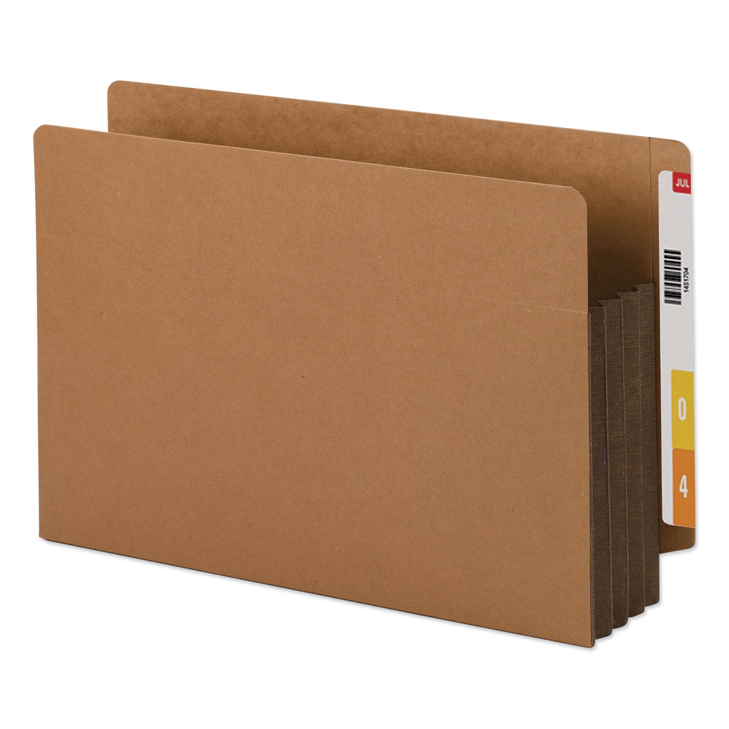 Smead Straight Tab Cut Legal Recycled File Pocket - 8 1/2" x 14" - 3 1/2" Expansion - 1 Pocket(s) - End Tab Location - Top Tab Position - 2 Plys - Dark Brown - 30% Recycled - 10 / Box