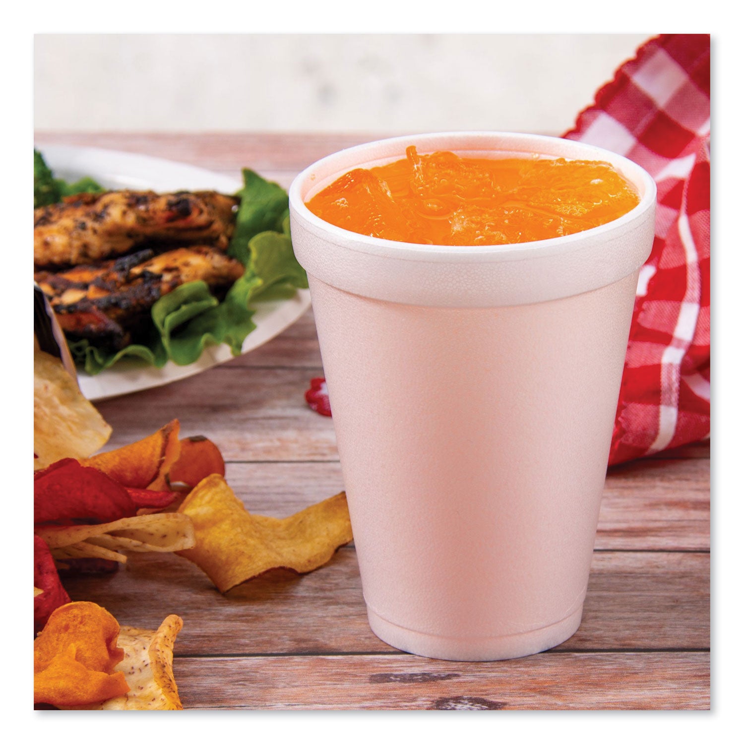 12 fl oz - White - Foam - Coffee, Soft Drink, Hot Cider, Hot Chocolate, Juice, Cappuccino, Tea, Cold Drink - 25/Bag - 40 / Carton