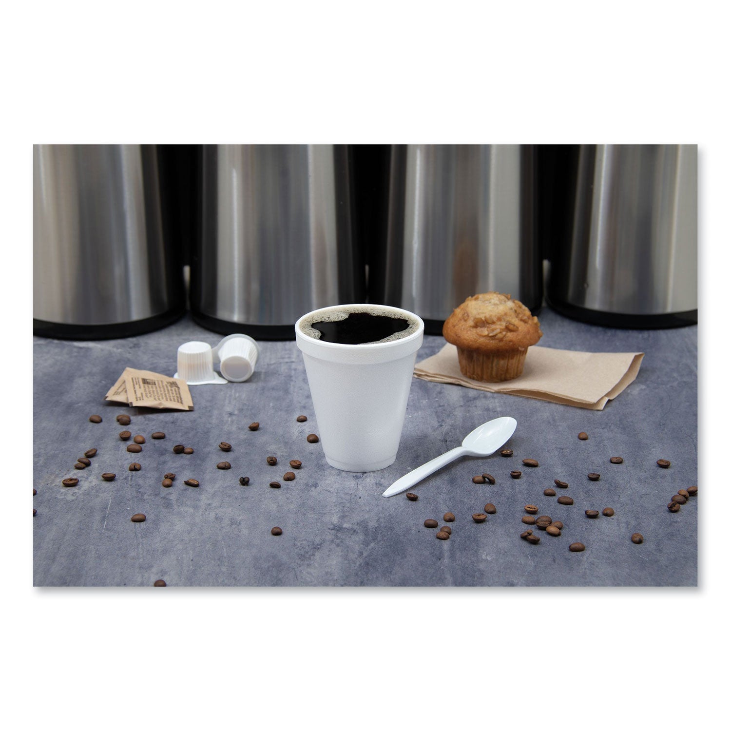 12 fl oz - Round - White - Foam - Beverage, Tea, Coffee, Soft Drink, Juice, Hot Cider, Hot Chocolate, Cappuccino, Cold Drink, Hot Drink - 40/Pack - 25 / Carton