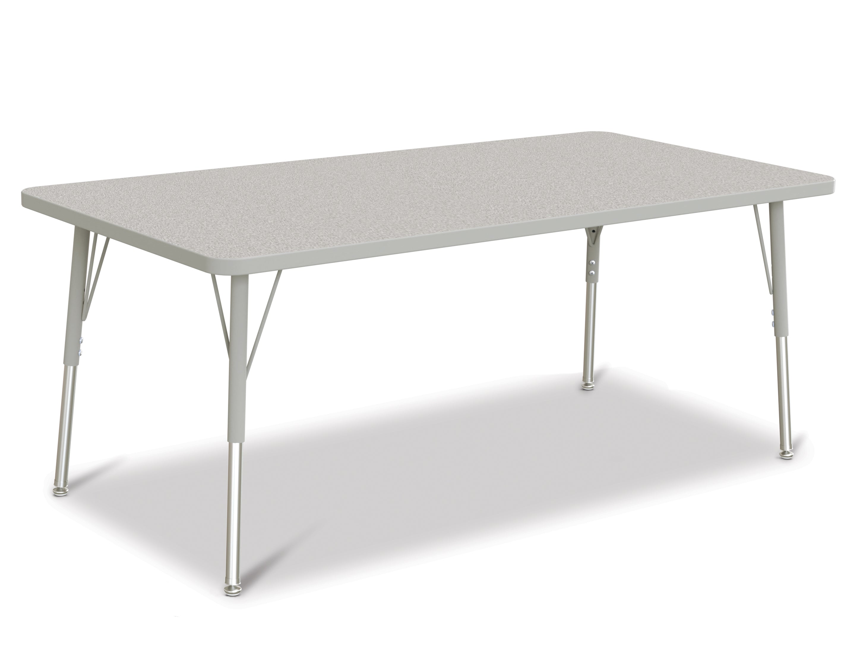 Berries® Rectangle Activity Table - 30" X 60", A-height - Freckled Gray/Gray/Gray