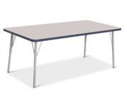 Berries® Rectangle Activity Table - 30" X 60", A-height - Freckled Gray/Navy/Gray
