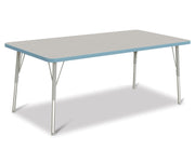 Berries® Rectangle Activity Table - 30" X 60", A-height - Freckled Gray/Coastal Blue/Gray