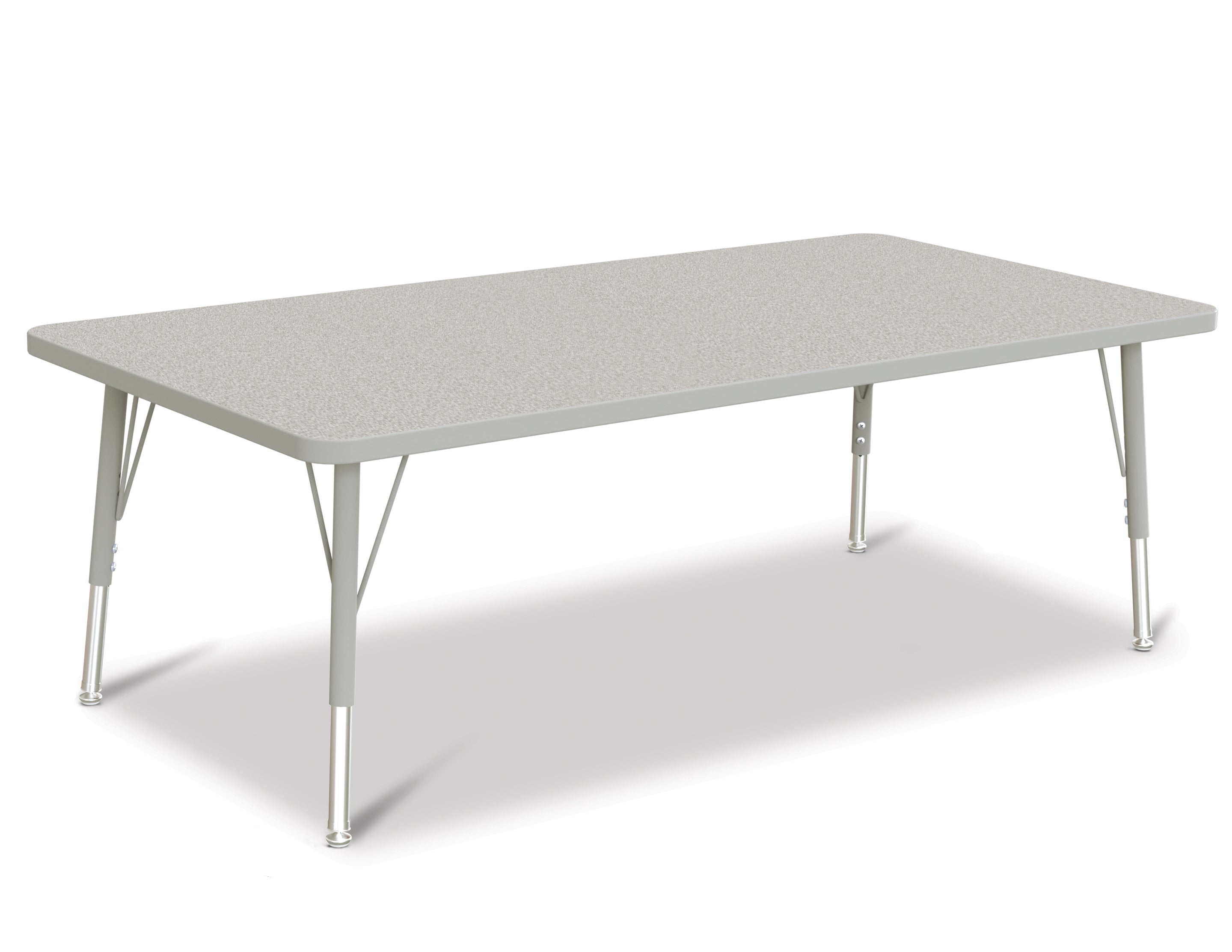 Berries® Rectangle Activity Table - 30" X 60", E-height - Freckled Gray/Gray/Gray
