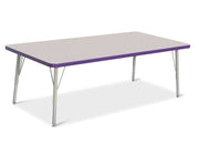Berries® Rectangle Activity Table - 30" X 60", E-height - Freckled Gray/Purple/Gray
