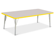 Berries® Rectangle Activity Table - 30" X 60", E-height - Freckled Gray/Yellow/Gray