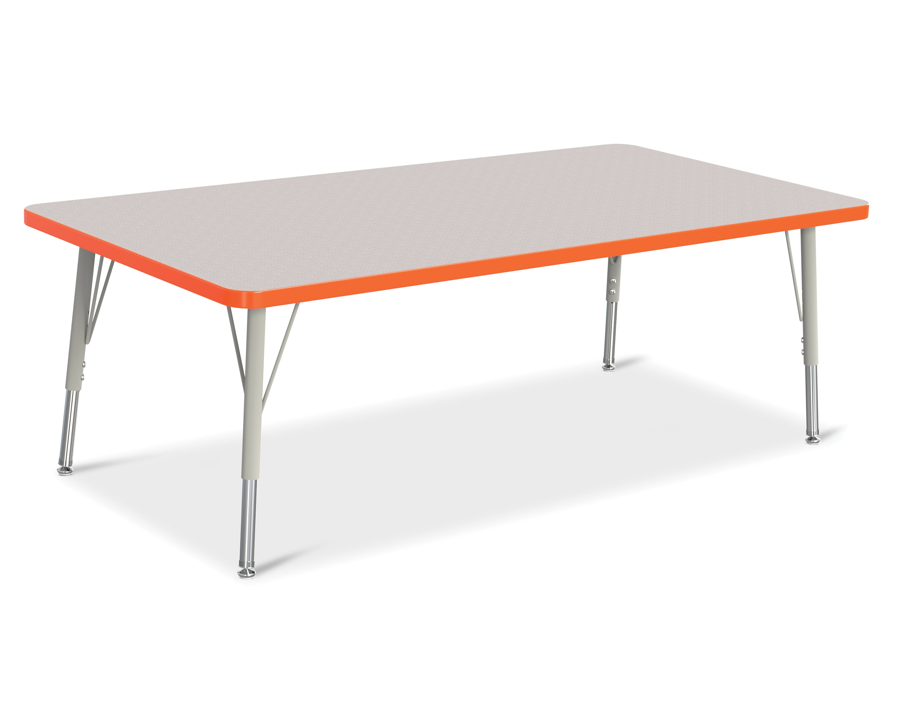 Berries® Rectangle Activity Table - 30" X 60", Mobile - Freckled Gray/Purple/Gray