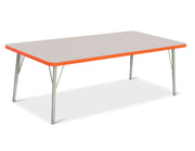 Berries® Rectangle Activity Table - 30" X 60", E-height - Freckled Gray/Orange/Gray