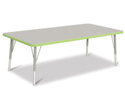 Berries® Rectangle Activity Table - 30" X 60", E-height - Freckled Gray/Key Lime/Gray