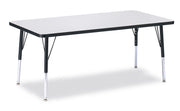 Berries® Rectangle Activity Table - 30" X 60", E-height - Freckled Gray/Black/Black