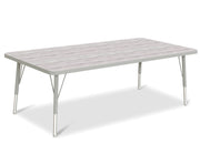 Berries® Rectangle Activity Table - 30" X 60", E-height - Driftwood Gray/Gray/Gray