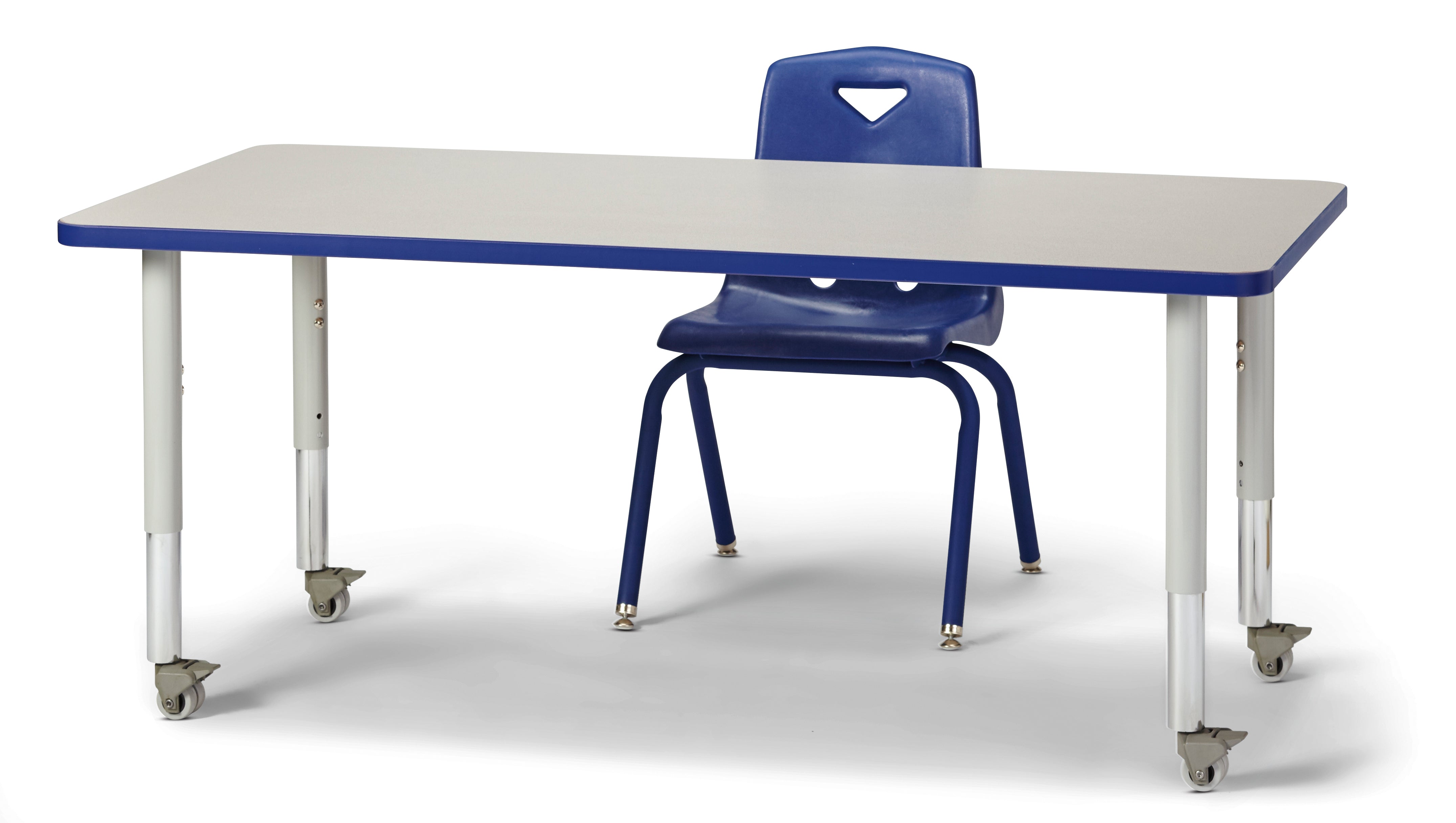 Berries® Stacking Chair with Powder-Coated Legs - 16" Ht - Blue