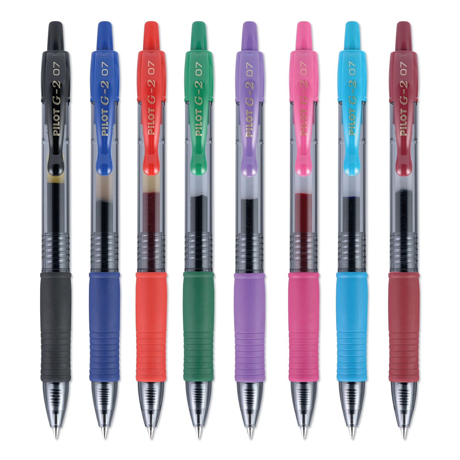 G2 Premium Gel Ink Retractable Pens - 0.7 mm Fine Pen Point - Refillable - Retractable - Assorted Ink - Gel-based - 8 / Pack