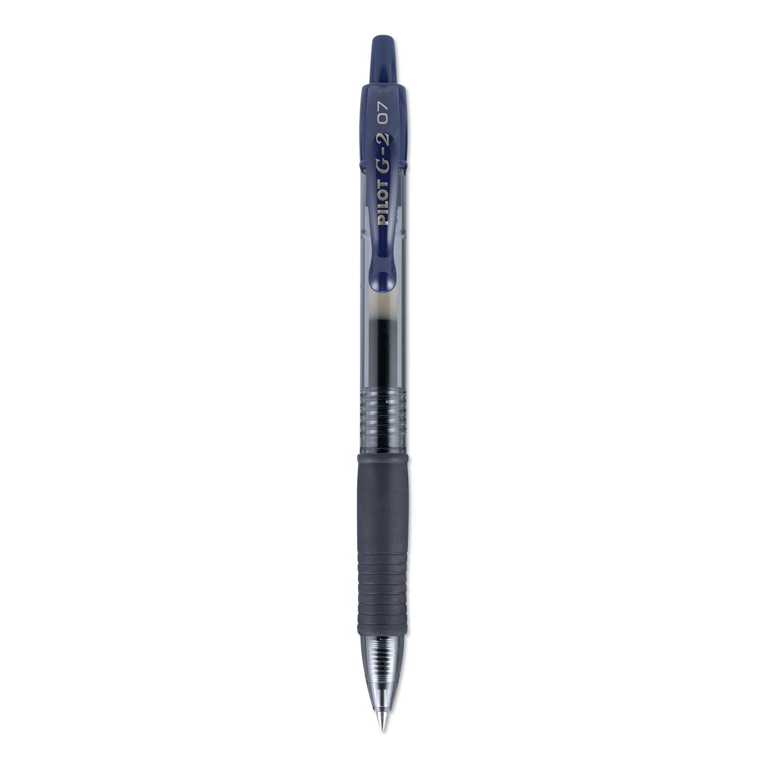 G2 Premium Gel Ink Retractable Pens - 0.7 mm Fine Pen Point - Refillable - Retractable - Navy Blue Ink - Gel-based - Clear Barrel - 1 Dozen