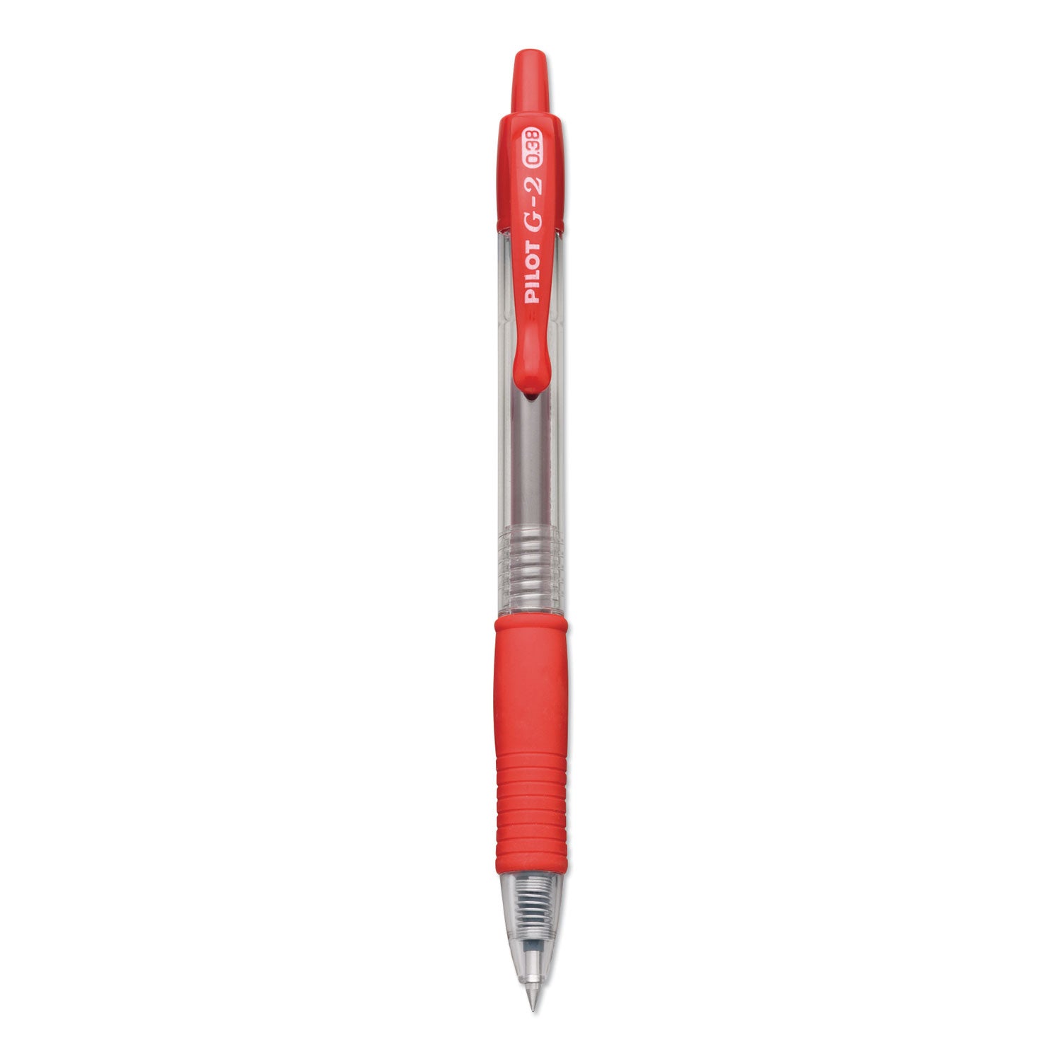 G2 Premium Gel Ink Retractable Pens - 0.38 mm Ultra Fine Pen Point - Refillable - Retractable - Red Ink - Gel-based - Clear Barrel - 1 Dozen