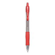 G2 Premium Gel Ink Retractable Pens - 0.38 mm Ultra Fine Pen Point - Refillable - Retractable - Red Ink - Gel-based - Clear Barrel - 1 Dozen