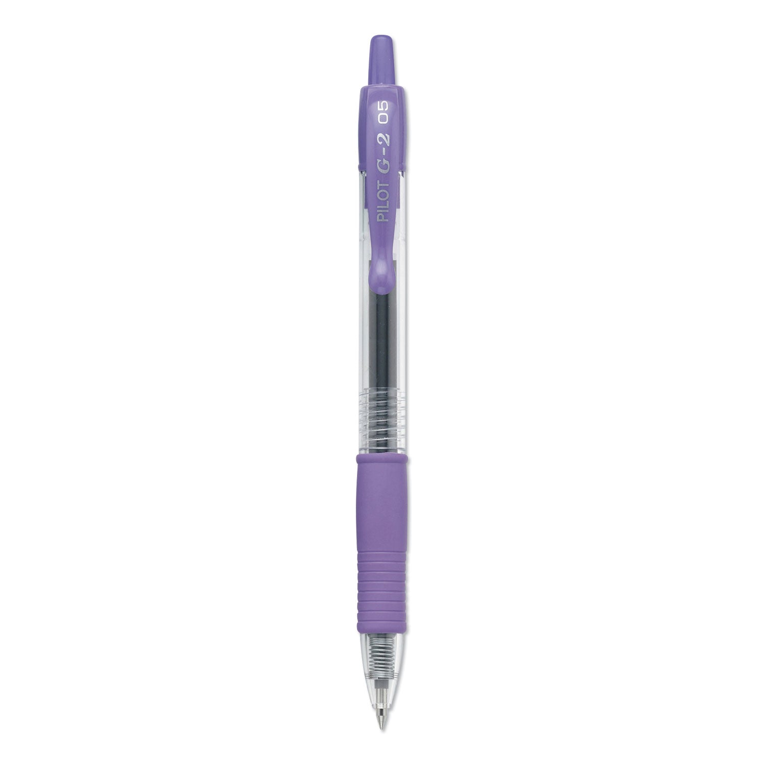 G2 Premium Gel Ink Retractable Pens - 0.5 mm Extra Fine Pen Point - Refillable - Retractable - Purple Ink - Gel-based - Clear Barrel - 1 Dozen