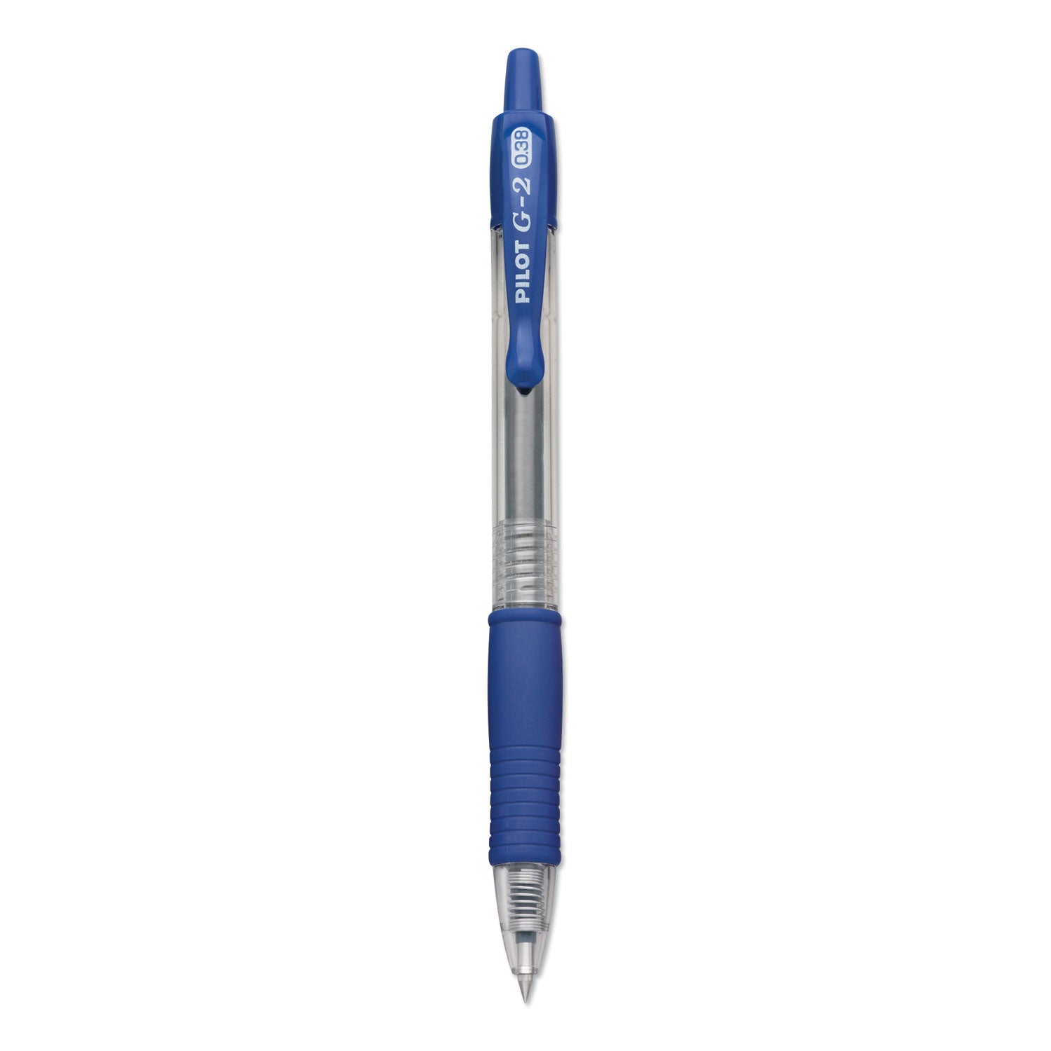 G2 Premium Gel Ink Retractable Pens - 0.38 mm Ultra Fine Pen Point - Refillable - Retractable - Blue Ink - Gel-based - Clear Barrel - 1 Dozen