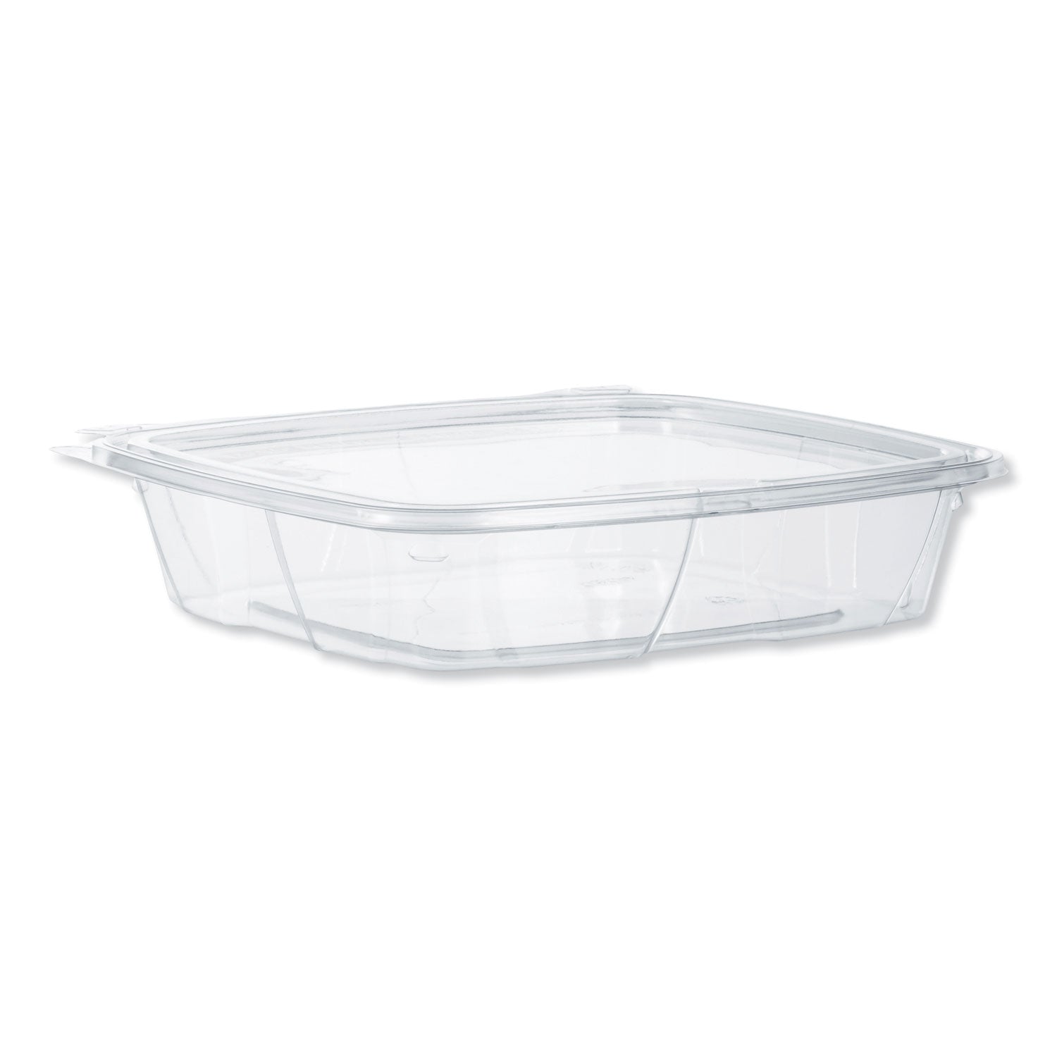 ClearPac SafeSeal Tamper-Resistant/Evident Containers, Flat Lid, 35 oz, Clear, Plastic, 100/Bag, 2 Bags/Carton