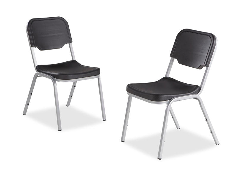 Rough n Ready® 4 Pack Stack Chair, Black