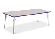 Berries® Rectangle Activity Table - 30" X 72", A-height - Freckled Gray/Purple/Gray