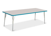 Berries® Rectangle Activity Table - 30" X 72", A-height - Freckled Gray/Teal/Gray