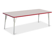 Berries® Rectangle Activity Table - 30" X 72", A-height - Freckled Gray/Red/Gray