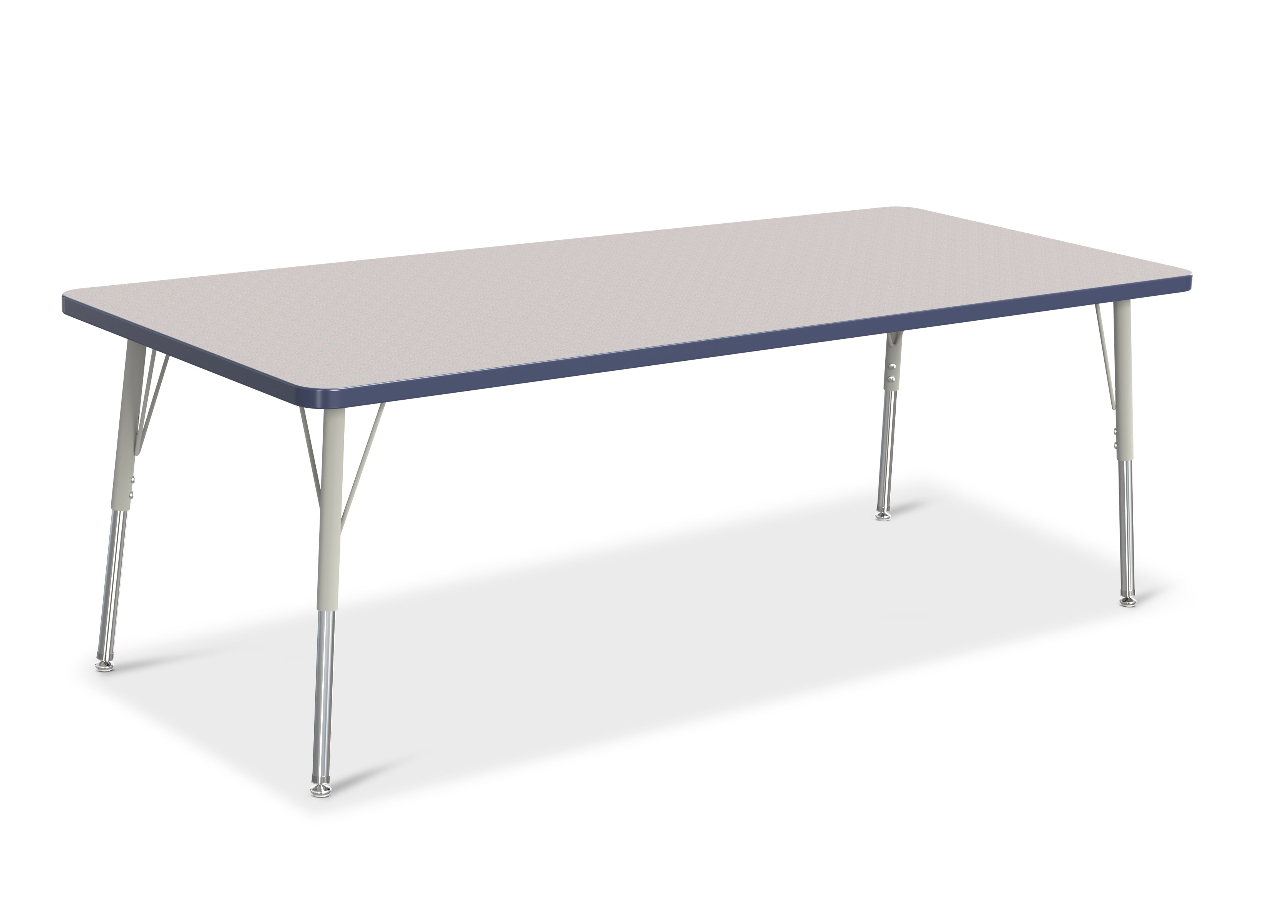Berries® Rectangle Activity Table - 30" X 72", A-height - Freckled Gray/Navy/Gray