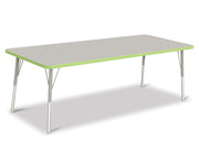 Berries® Rectangle Activity Table - 30" X 72", A-height -Gray/Key Lime/Gray