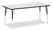 Berries® Rectangle Activity Table - 30" X 72", A-height - Freckled Gray/Black/Black