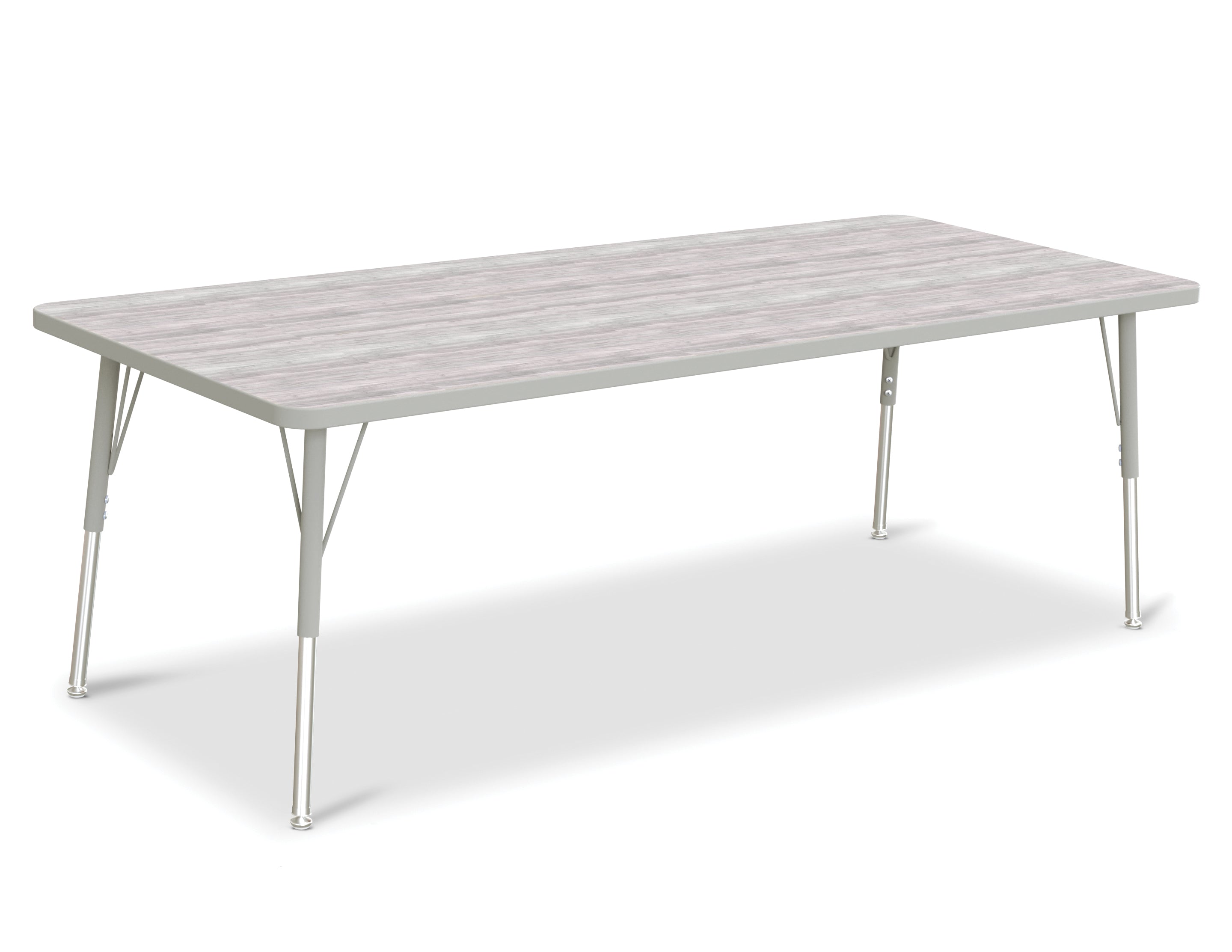 Berries® Rectangle Activity Table - 30" X 72", A-height - Driftwood Gray/Gray/Gray