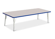 Berries® Rectangle Activity Table - 30" X 72", E-height - Freckled Gray/Blue/Gray