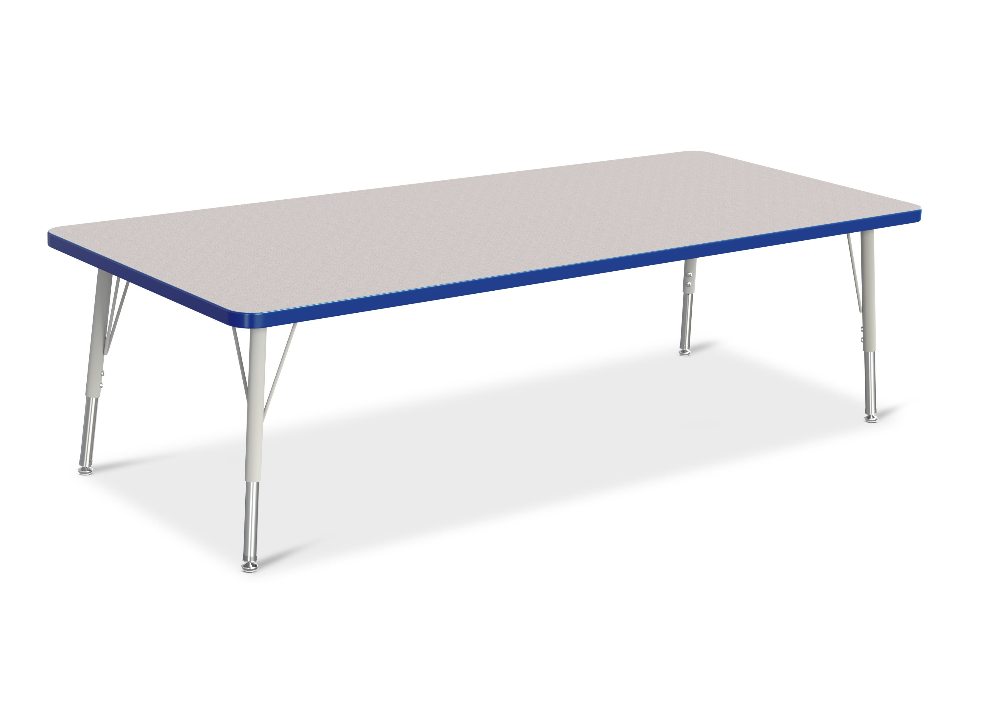 Berries® Rectangle Activity Table - 30" X 72", E-height - Freckled Gray/Blue/Gray