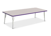 Berries® Rectangle Activity Table - 30" X 72", E-height - Freckled Gray/Purple/Gray