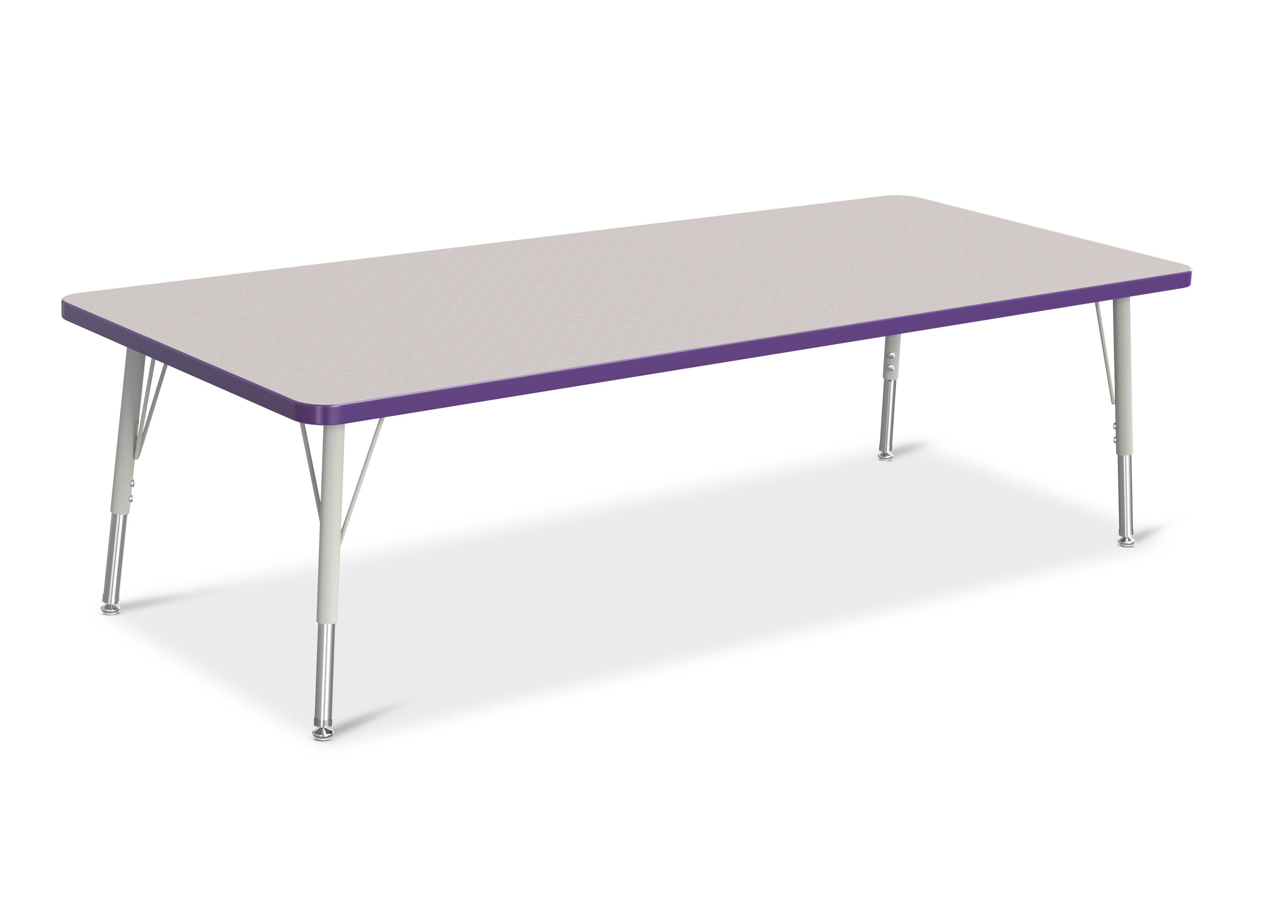 Berries® Rectangle Activity Table - 30" X 72", E-height - Freckled Gray/Purple/Gray