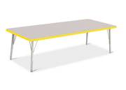 Berries® Rectangle Activity Table - 30" X 72", E-height - Freckled Gray/Yellow/Gray