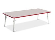 Berries® Rectangle Activity Table - 30" X 72", E-height - Freckled Gray/Red/Gray