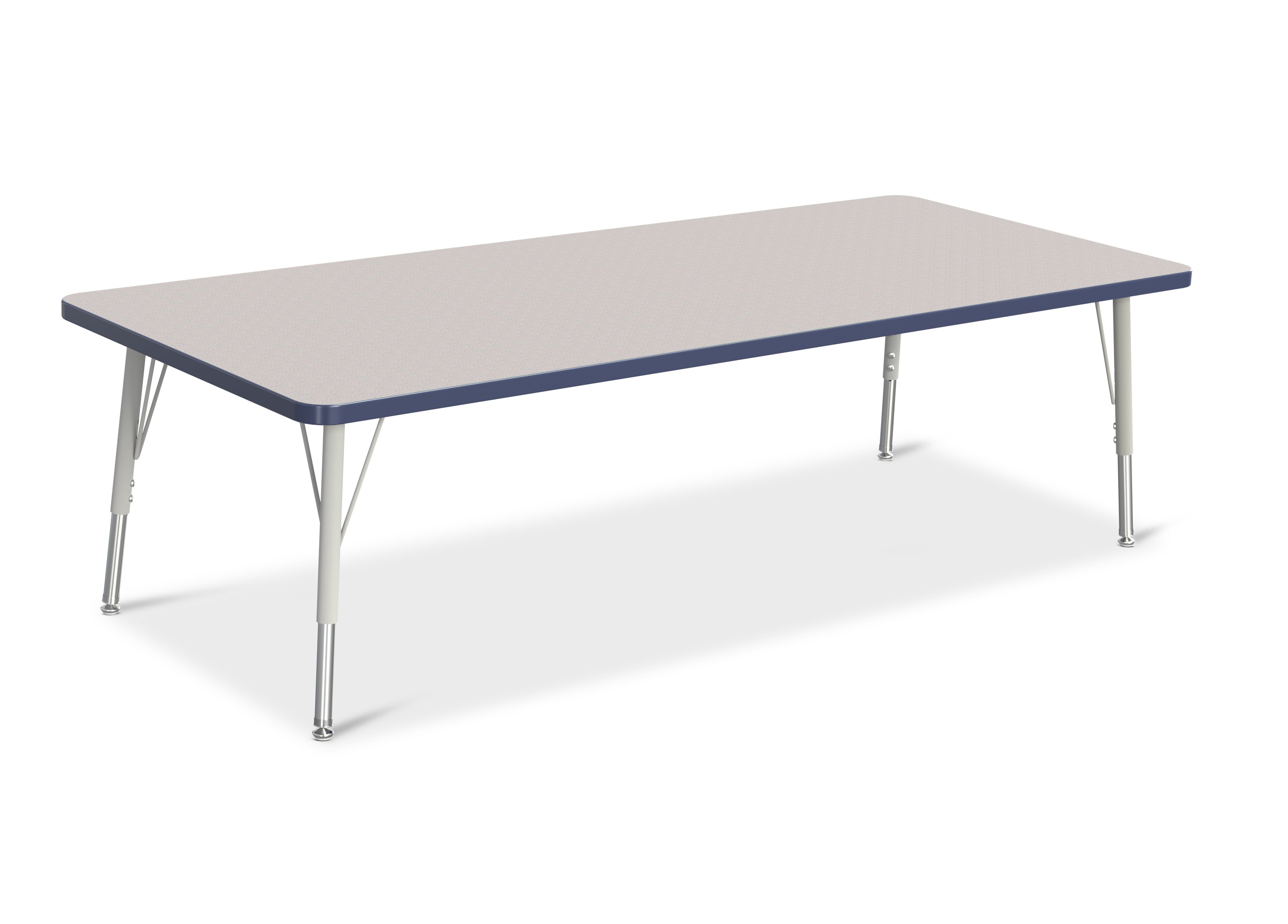 Berries® Rectangle Activity Table - 30" X 72", Mobile - Freckled Gray/Purple/Gray