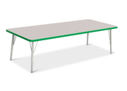 Berries® Rectangle Activity Table - 30" X 72", E-height - Freckled Gray/Green/Gray