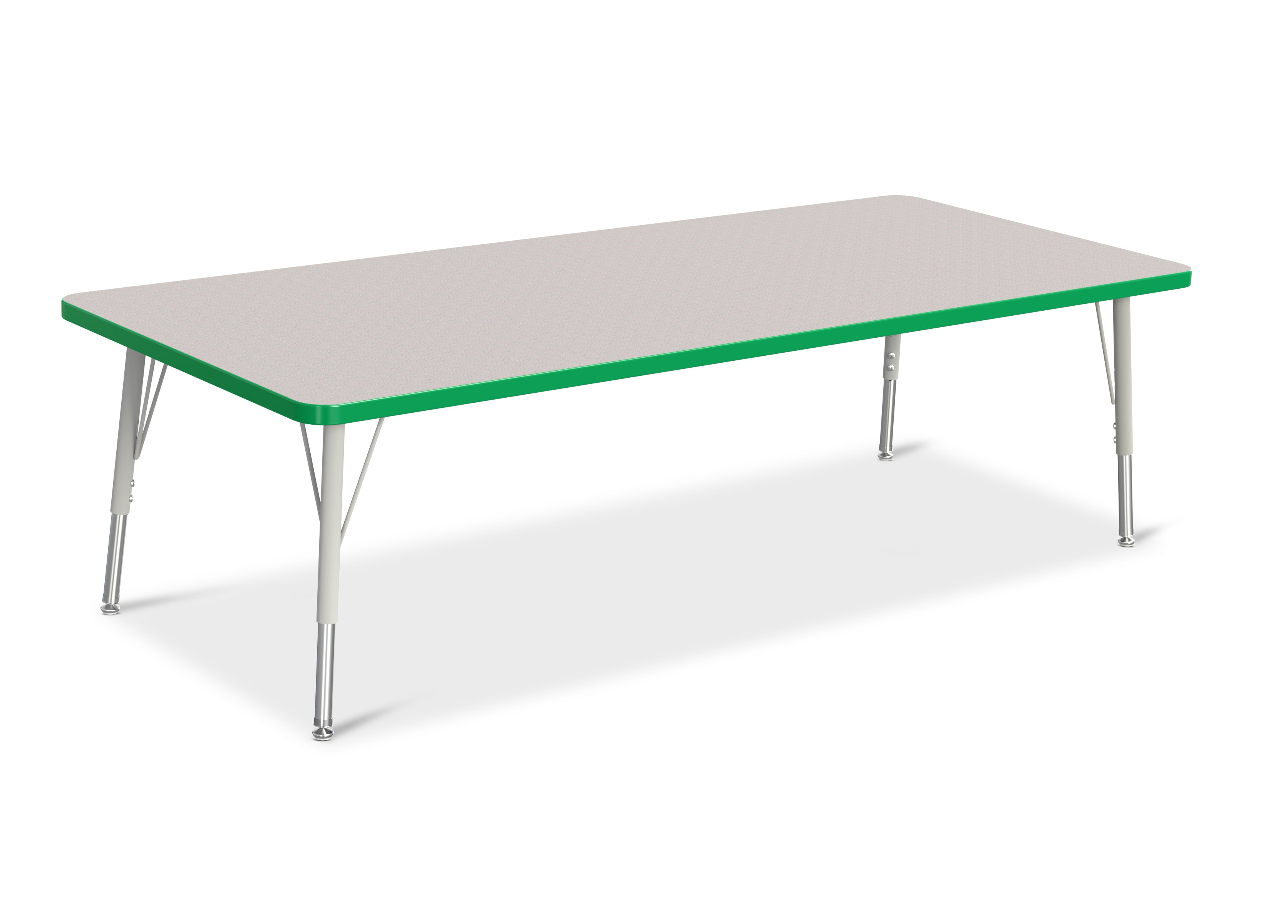 Berries® Rectangle Activity Table - 30" X 72", E-height - Freckled Gray/Green/Gray